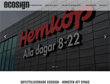 Tablet Screenshot of ecosign.se